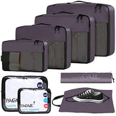 BAGAIL 8 Set Packing Cubes Luggage Packing Organizers for Travel Accessories BAGAIL STORAGE_BAG 8 Set Dark Grey